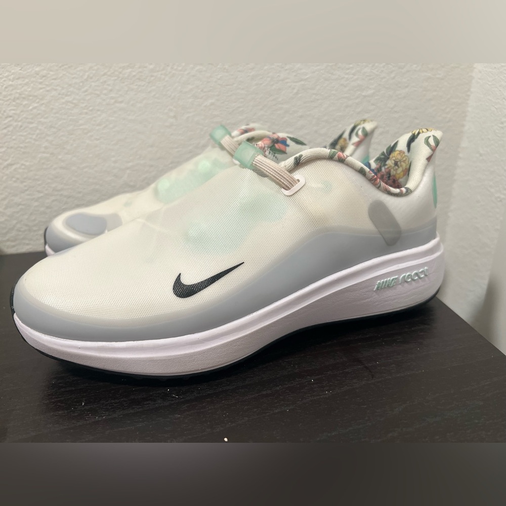 Nike White Golf Sneakers with Floral Trim - Picture 2 of 6